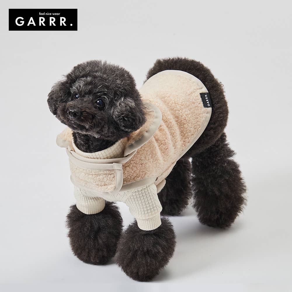 【ドッグウェア】ケープコート　ウール混ボア【SALE】